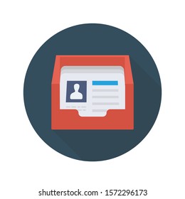 Teamwork flat icons for cabinet  & inbox 
