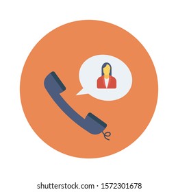Teamwork flat icons for call  & talk 