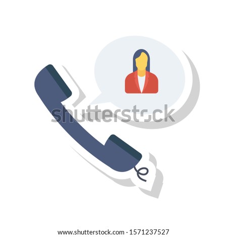 Teamwork flat icons for call  & talk 