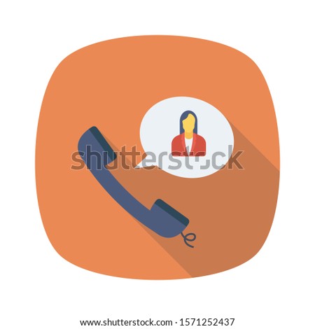 Teamwork flat icons for call  & talk 