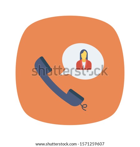 Teamwork flat icons for call  & talk 