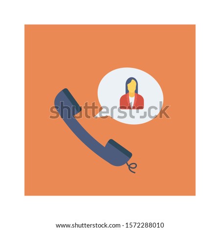 Teamwork flat icons for call  & talk 