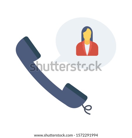 Teamwork flat icons for call  & talk 