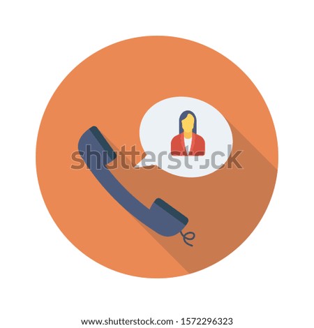 Teamwork flat icons for call  & talk 
