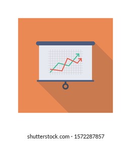 Teamwork flat icons for chart  & report 