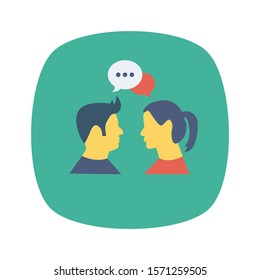 Teamwork flat icons for  chat  & conversation
