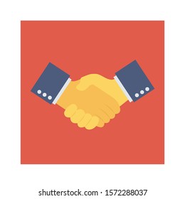Teamwork flat icons for commitment  & partnership 