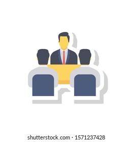 Teamwork flat icons for conference  & communication