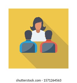 Teamwork flat icons for conference  & communication 