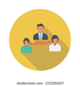 Teamwork flat icons for  conference  & communication 