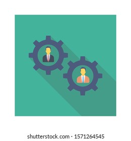 Teamwork flat icons for configure  & team 