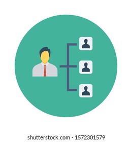 Teamwork flat icons for connection &  communication