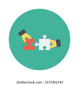 Teamwork flat icons for creative  & think 