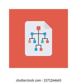 Teamwork flat icons for  hierarchy & connection 
