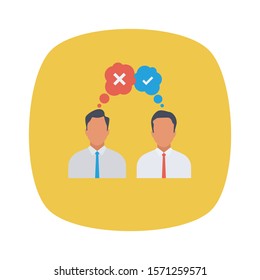 Teamwork flat icons for message  & discussion 