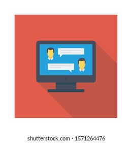 Teamwork flat icons for text  & message 