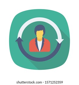 Teamwork flat icons for user  & reload 