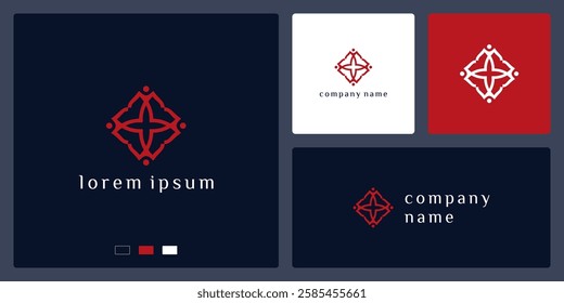 Teamwork flower together Logo design