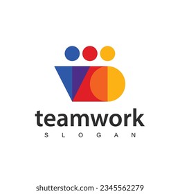 Teamwork, Friendship, People Connectivity logo Design 