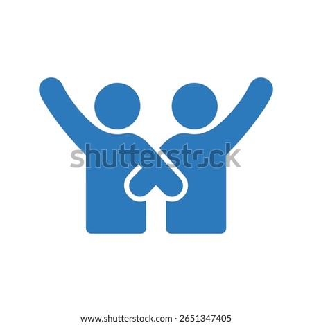 Teamwork friendship support and unity icon