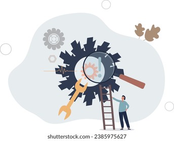 Teamwork gears as business cooperative machinery.Project development and management.flat vector illustration