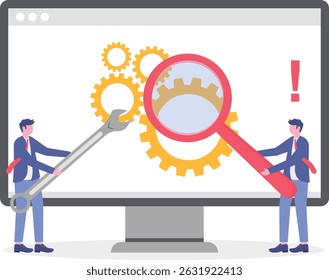 Teamwork gears as business cooperative machinery.Project development and management.

