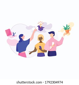Trabajo en equipo y dar ideas con tus compañeros de equipo