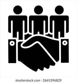Teamwork Glyph Icon Vector Illustration