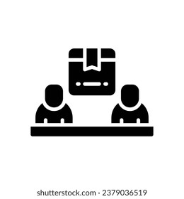 teamwork glyph icon. vector icon for your website, mobile, presentation, and logo design.