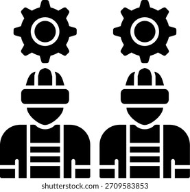 Diseño de iconos de estilo de glifo de trabajo en equipo