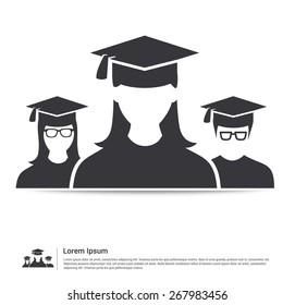 Teamwork graduates student education icon vector