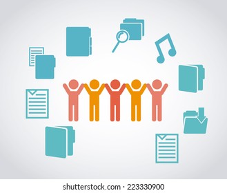 teamwork graphic design , vector illustration