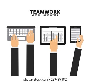 teamwork graphic design , vector illustration