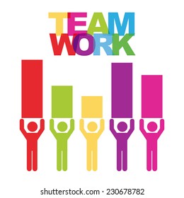 teamwork graphic design , vector illustration
