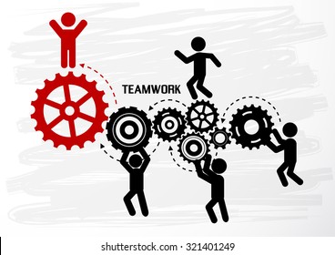 Teamwork Graphic Vector Design Stock Vector (Royalty Free) 321401249 ...