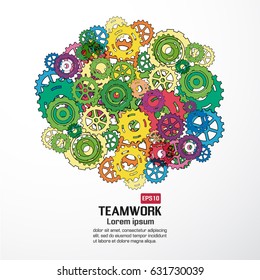 Teamwork graphic vector design