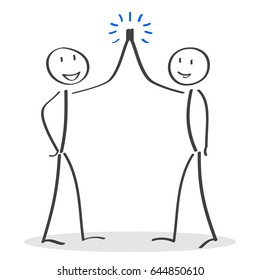 Teamwork, greeting friends, partnership
