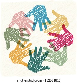 Teamwork hands