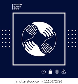 Teamwork Hands. Human connection Logo