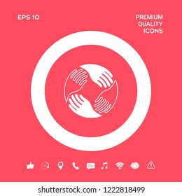 Teamwork Hands. Human connection Logo. Graphic elements for your design