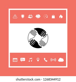 Teamwork Hands. Human connection Logo. Graphic elements for your design