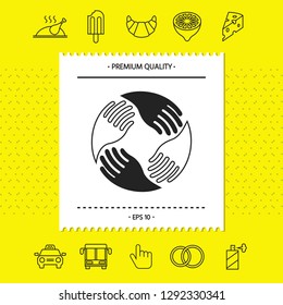 Teamwork Hands. Human connection Logo. Graphic elements for your design