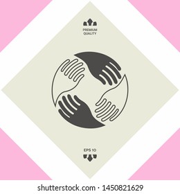 Teamwork Hands. Human connection Logo. Graphic elements for your design