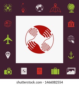 Teamwork Hands. Human connection Logo. Graphic elements for your design