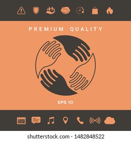 Teamwork Hands. Human connection Logo. Graphic elements for your design