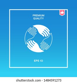 Teamwork Hands. Human connection Logo. Graphic elements for your design
