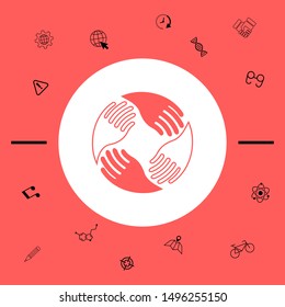 Teamwork Hands. Human connection Logo. Graphic elements for your design