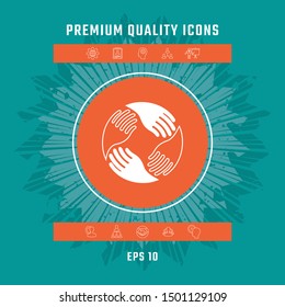 Teamwork Hands. Human connection Logo. Graphic elements for your design