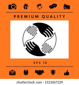 Teamwork Hands. Human connection Logo. Graphic elements for your design