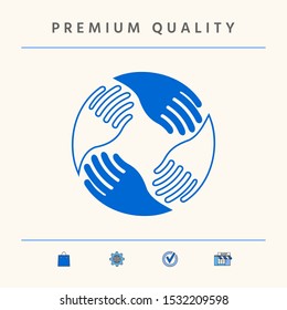Teamwork Hands. Human connection Logo. Graphic elements for your design